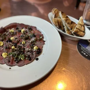 Elk carpaccio