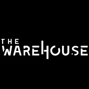 the warehouse logo on a black background