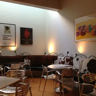 Seating area at the cafe