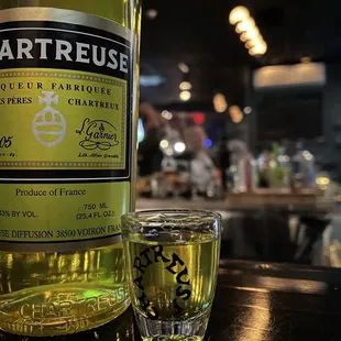 a bottle of chartreuse