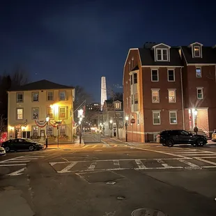 Bunker Hill in the background.