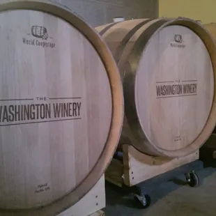 Our custom wine barrels.  Currently in process:  Zinfandel, Cabernet Sauvignon, and our custom blend Washington Red.