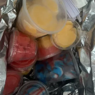 Waterice: mango, watermelon, rainbow, cherry