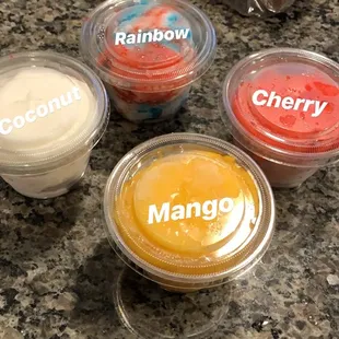 a variety of ice creams