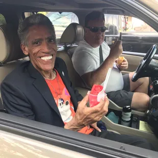 Ted the Man with the Golden Voice checked us out!