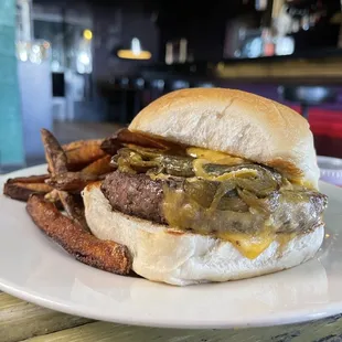 Green Chili Burger