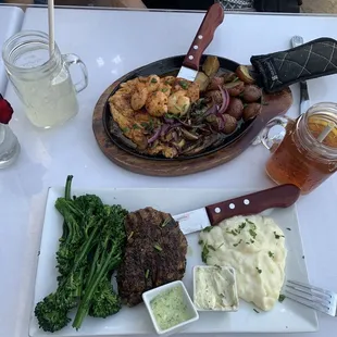 Filet mignon and bourbon street chicken and shrimp!