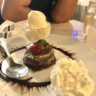 Fresh made chocolate lava cake