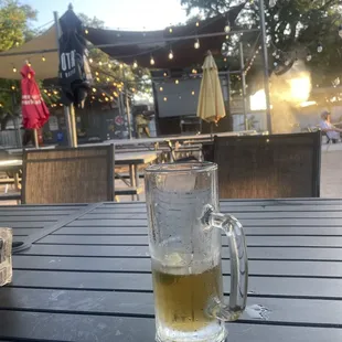 Chill spot to drink a beer on a patio