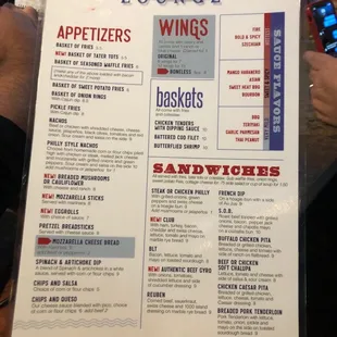 Updated Menu