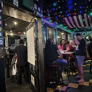 people sitting at tables