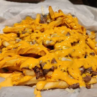 Horizontal view of Chipotle fries
