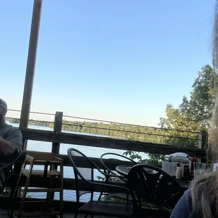 Deck overlooking the water