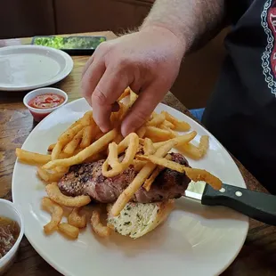 This was it for the ribeye sandwich.