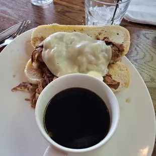 My presentation for the beef. Clearly a slice of provolone just slapped on top.