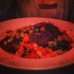 Trout and veggies