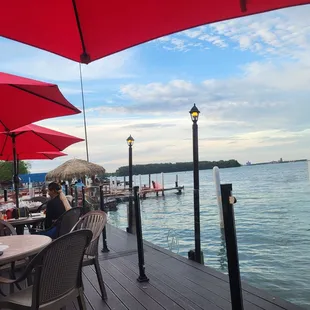 Dine on the dock.