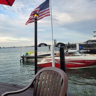Nice seating close to water