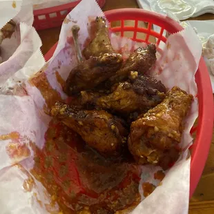 Teriyaki wings with garlic! Yes