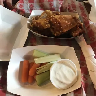 Bone in watery wings