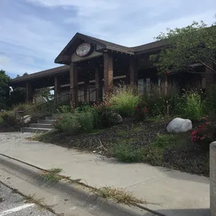 the front of the building