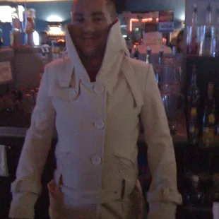 One of many great bartenders at "The Hole". We love you man!