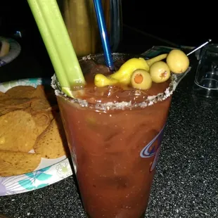 Awesome bloody mary! Made by the amazing Rachel on freedom day.