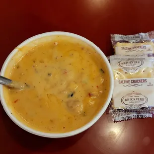 Crave cheddar bacon scallop soup!