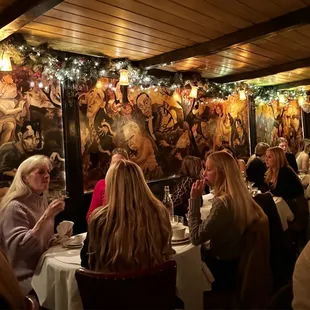 Edward Sorel mural room. Amazing.