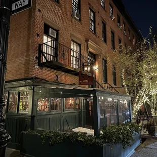 the outside of the building