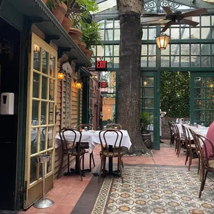 inside garden seating