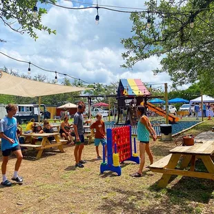 people walking around