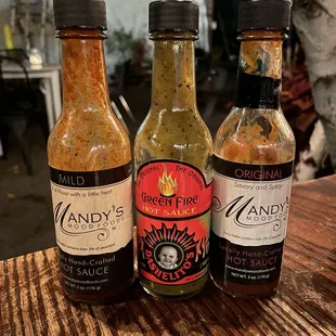 Hot sauce trio that we loved