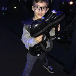 Laser tag!  Ready for the mission!