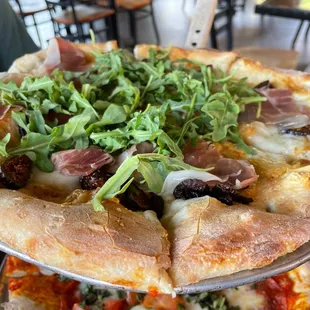 a pizza on a platter