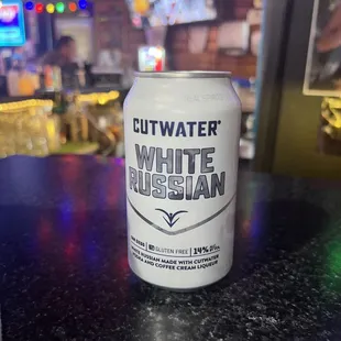 a can of white russian beer