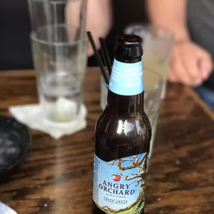 a bottle of beer on a table