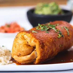 a plate of rice and beans