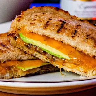 The Ultimate Grilled Cheese with Avocado &amp; Grilled Onions