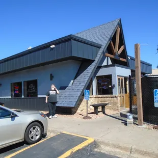 Outside of the building, view looking northeast.