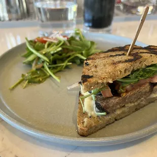 Steak sandwich (half).  Very tasty.