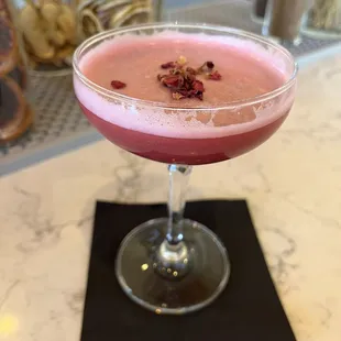 Pillow Talk mocktail.  Beautiful and yummy.