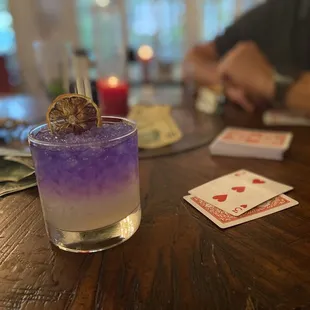 The Best Friend drink! Really good!! There was decks of cards or other games to take out and play. We played blackjack!