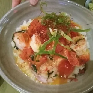 Argentinian shrimp and grits