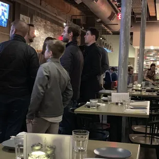 As you can see if you are seated at one of the tables down the middle near the main part of the bar you will have people on top of you.