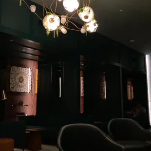 the lobby of a hotel