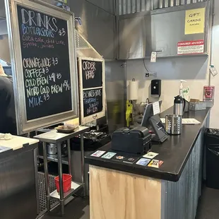 Front counter ordering area