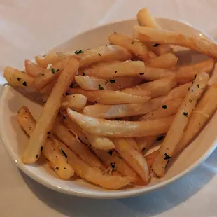 These truffle fries were perfectly prepared, hot, crispy, with a creamy interior. They were topped with Parmesan.