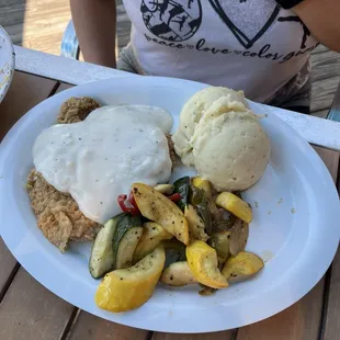 Chicken Fried Steak dinner