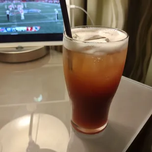 Best non alcoholic drink that the bartender (DeAndre)? made up on the spot...have no idea what it is but I went back and ordered another.